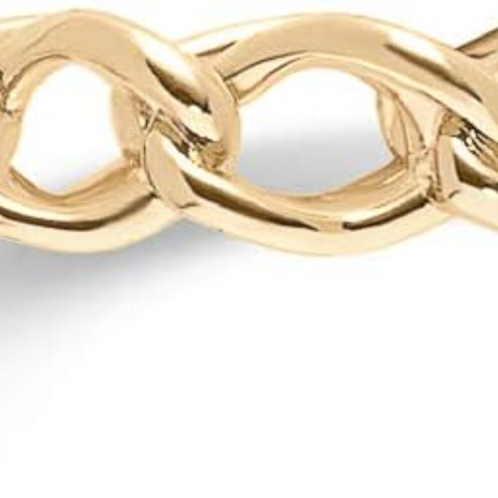 Sterling Silver Rings for Women - Dainty Stackable Open Circle & Chain Gold Ring - Picture 3 of 6